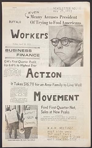 Buffalo Workers' Action Movement Newsletter No. 1 (May 25, 1972)
