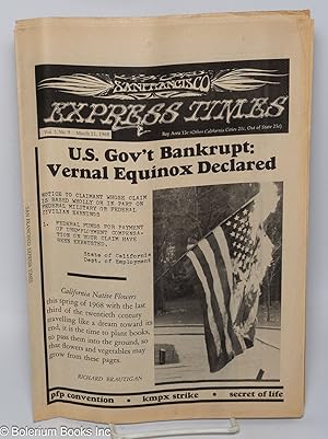 Image du vendeur pour San Francisco Express Times: vol. 1, #9, March 21, 1968: U.S. Govt. Bankrupt: Vernal Equinox Declared mis en vente par Bolerium Books Inc.