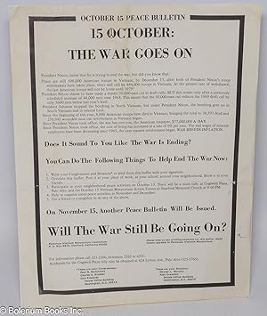 October 15 Peace Bulletin. 15 October: the war goes on