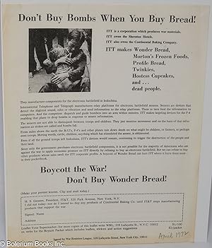 Don't buy bombs when you buy bread! [handbill]