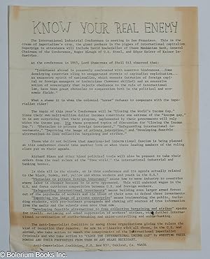 Know your real enemy [handbill]