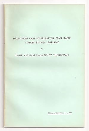 Seller image for Hllkistan och myntskatten frn Rppe och jaby socken, Smland for sale by Antikvariat Werner Stensgrd