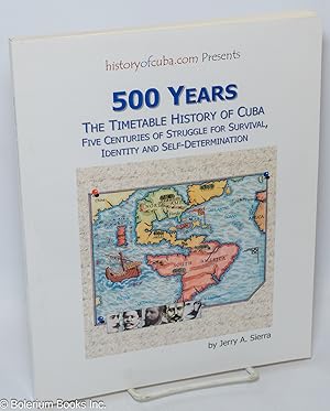 Imagen del vendedor de historyof cuba dot com Presents 500 Years, The Timetable History of Cuba - Five Centuries of Struggle for Survival, Identity and Self-Determination a la venta por Bolerium Books Inc.