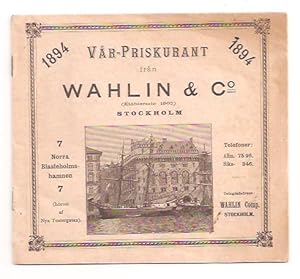 Seller image for Vr-priskurant frn Wahlin & co for sale by Antikvariat Werner Stensgrd