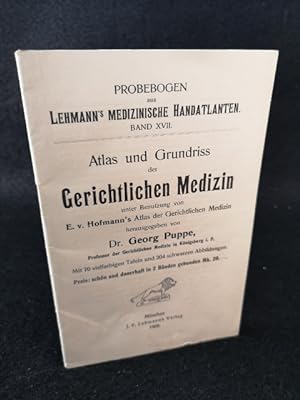 Probebogen aus Lehmann's medizinischen Handatlanten, Band XVII: Atlas und Grundriss der Gerichtli...