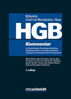 Imagen del vendedor de HGB: Kommentar zu Handelsstand, Handelsgesellschaften, Handelsgeschften, besonderen Handelsvertrgen und internationalem Vertragsrecht (ohne Bilanz-, Transport- und Seerecht) a la venta por Studibuch