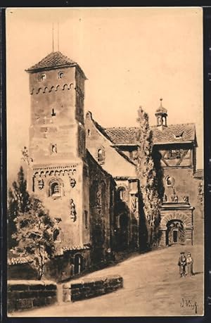 Bild des Verkufers fr Knstler-Ansichtskarte Nrnberg, Der Heidenturm zum Verkauf von Bartko-Reher