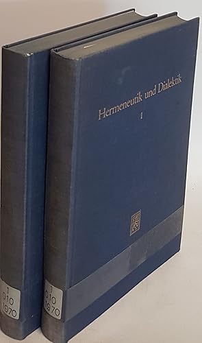 Imagen del vendedor de Hermeneutik und Dialektik (2 Bnde KOMPLETT) - Bd.I: Aufstze I: Methode und Wissenschaft, Lebenswelt und Geschichte/ Bd.II: Aufstze II: Sprache und Logik, Theorie und Auslegung und Probleme der Einzelwissenschaften. a la venta por books4less (Versandantiquariat Petra Gros GmbH & Co. KG)