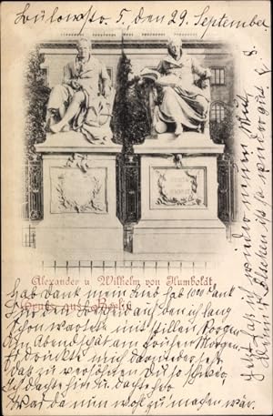 Bild des Verkufers fr Ansichtskarte / Postkarte Berlin Mitte, Alexander und Wilhelm von Humboldt zum Verkauf von akpool GmbH