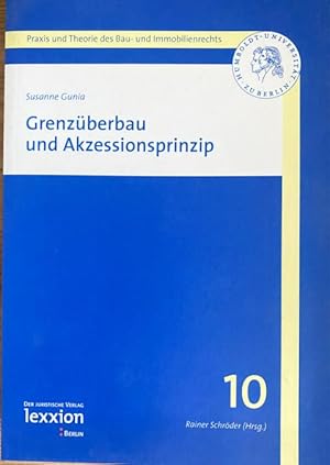 Bild des Verkufers fr Grenzberbau und Akzessionsprinzip. Herausgegeben von Rainer Schrder. zum Verkauf von Treptower Buecherkabinett Inh. Schultz Volha