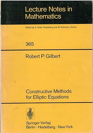 Immagine del venditore per Constructive Methods for Elliptic Equations venduto da Antiquariat Hans Wger