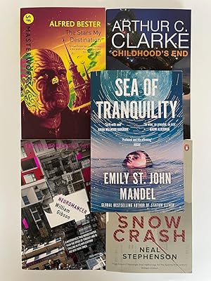 Seller image for The Stars My Destination; Childhood's End; Neuromancer; Sea of Tranquility & Snow Crash for sale by Anthony Smith Books