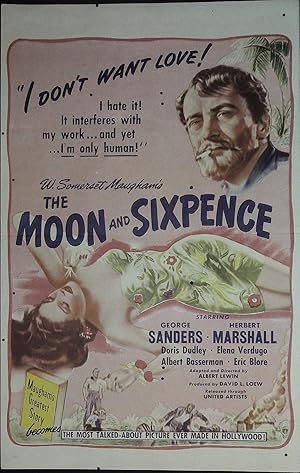 Seller image for The Moon and Sixpence 1942 Herald George Sanders, Herbert Marshall, Scarce! for sale by AcornBooksNH