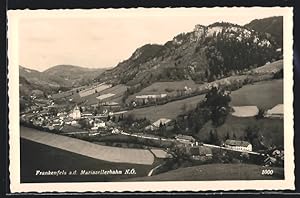 Ansichtskarte Frankenfels /Mariazellerbahn, Gesamtansicht der Ortschaft