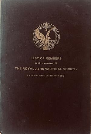 Seller image for List of Members as at 1st January 1972. for sale by R.G. Watkins Books and Prints