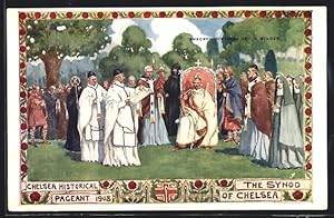 Künstler-Postcard The Synod of Chelsea 1908, George III. at the Ranelagh Gardens