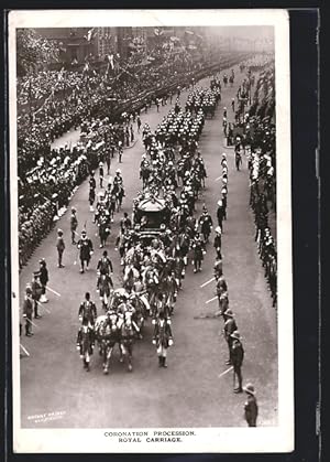 Postcard Coronation Procession Royal Carriage