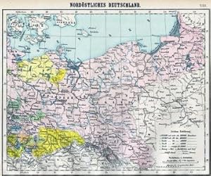 Bild des Verkufers fr Landkarte. Nordstliches Deutschland. Mastab 1 : 3 500 000 zum Verkauf von Antiquariat Kastanienhof