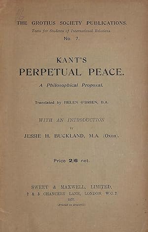 Kant's Perpetual Peace: A Philosophical Proposal