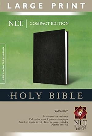 Bild des Verkufers fr Compact Edition Bible NLT, Large Print (Hardcover, Black) zum Verkauf von ZBK Books