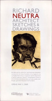 Image du vendeur pour Richard Neutra, Architect. Sketches & Drawings. First edition of the flyer. mis en vente par Wittenborn Art Books