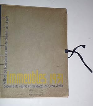 Imagen del vendedor de Immeubles 1931. Documents runis et prsents par jean virette. First edition. a la venta por Wittenborn Art Books