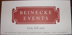 Seller image for Beinecke Events. for sale by Wittenborn Art Books