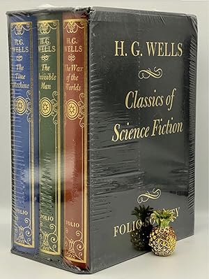 Bild des Verkufers fr 3V 1ST Folio Society Classics of Science Fiction THE TIME MACHINE, INVISIBLE MAN, WAR OF THE WORLDS HG Wells Collectors Limited Deluxe Edition SEALED ILLUSTRATED zum Verkauf von highqualityproducts