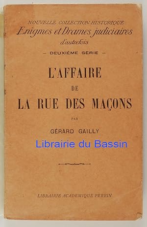 Seller image for L'affaire de la rue des maons for sale by Librairie du Bassin