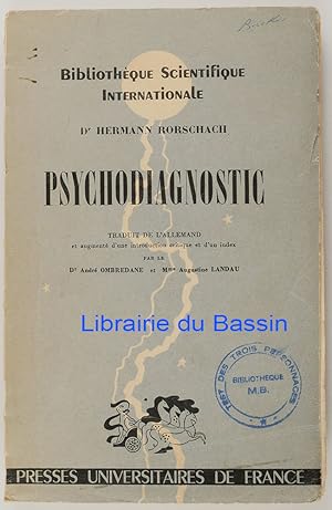 Image du vendeur pour Psychodiagnostic Mthodes et rsultats d'une exprience diagnostique de perception (Interprtation libre de formes fortuites) mis en vente par Librairie du Bassin