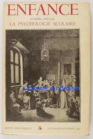 Imagen del vendedor de Enfance n5 La psychologie scolaire a la venta por Librairie du Bassin