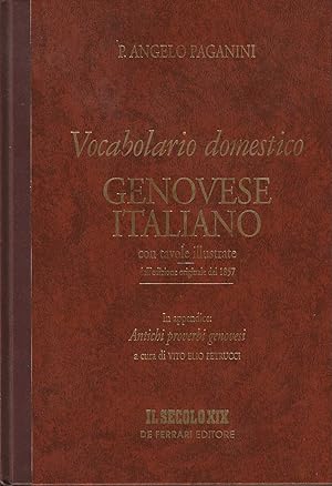 Imagen del vendedor de Vocabolario domestico genovese italiano con tavole illustrate. a la venta por DRBOOKS