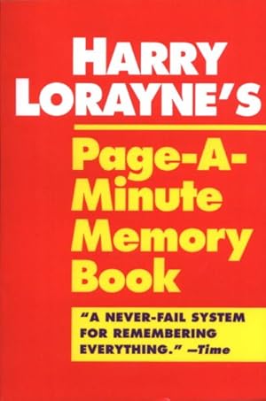 Seller image for Harry Lorayne's Page-A-Minute Memory Book for sale by GreatBookPrices