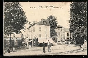 Image du vendeur pour Carte postale Cusset, Place de la Republique et Rue de la Constitution mis en vente par Bartko-Reher