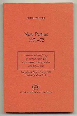 Seller image for New Poems 1971-72: A Pen Anthology of Contemporary Poetry for sale by Between the Covers-Rare Books, Inc. ABAA