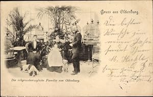 Ansichtskarte / Postkarte Die erbgroßherzogliche Familie von Oldenburg, Friedrich August