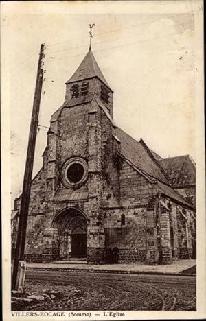 Ansichtskarte / Postkarte Villers-Bocage Somme, Kirche