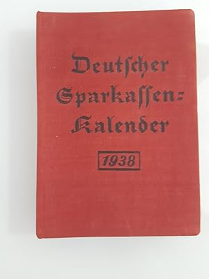 Deutscher Sparkassen Kalender 1938