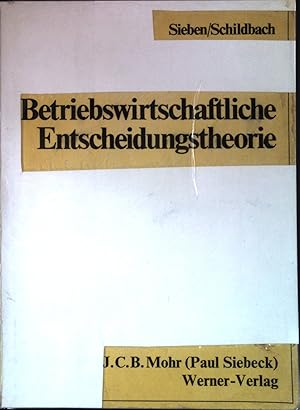 Seller image for Betriebswirtschaftliche Entscheidungstheorie. wisu-texte for sale by books4less (Versandantiquariat Petra Gros GmbH & Co. KG)