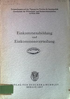 Seller image for Staatliche Wirtschaftspolitik und Einkommensverteilung - in: Einkommensbildung und Einkommensverteilung. Schriften des Vereins fr Socialpolitik, N. F. Bd. 13. for sale by books4less (Versandantiquariat Petra Gros GmbH & Co. KG)