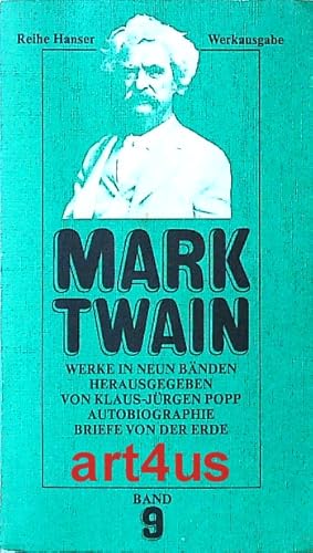 Bild des Verkufers fr Gesammelte Werke in neun Bnden : Band 1 : Tom Sawyers Abenteuer ; Huckleberry Finns Abenteuer. ; Band 2 : Ausgewhlte Erzhlungen ; Band 3 : Durch Dick und Dnn ; Band 4 : Leben auf dem Mississippi ; Band 5 : Die Arglosen im Ausland ; Band 6 : Bummel durch Europa ; Band 7 : Der Prinz und der Bettelknabe ; Ein Yankee aus Connecticut an Knoig Artus Hof ; Band 8 : Persnlicher Erinnerungne an Jeanna D`Arc ; Band 9 : Autobiographie zusammengestellt von Charles Neider ; Briefe von der Erde Zusammengestellt von Bernard DeVoto ; Nachwort des Herausgebeers Bibliographie und Mark Twain - Chronologie. zum Verkauf von art4us - Antiquariat