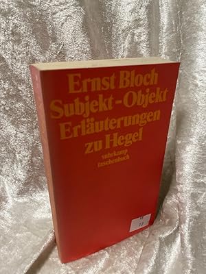 Bild des Verkufers fr Subjekt-Objekt: Erluterungen zu Hegel suhrkamp-taschenbuch ; 12. zum Verkauf von Antiquariat Jochen Mohr -Books and Mohr-