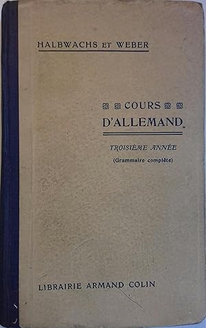 Image du vendeur pour La troisime anne d'allemand. (Grammaire complte). mis en vente par Librairie Et Ctera (et caetera) - Sophie Rosire