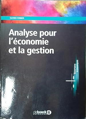 Analyse pour l'économie et la gestion.