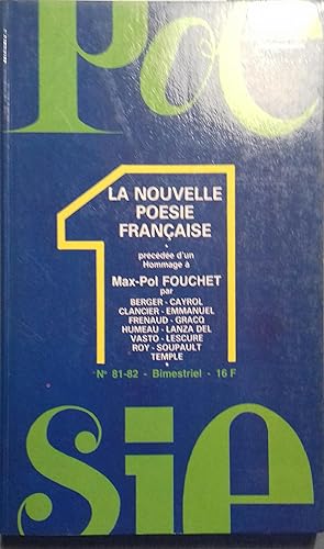 Poésie 1. N° 81-82 : La nouvelle poésie française. Précédé d'un hommage à Max-Pol Fouchet.