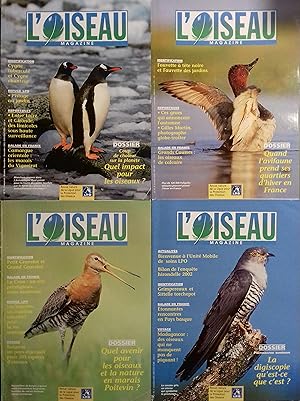 L'Oiseau Magazine. Année 2003 complète. Numéros 70 à 73. Revue de la ligue française pour la prot...
