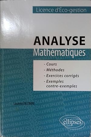 Analyse. Mathématiques. Licence d'éco-gestion.