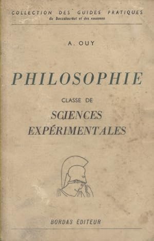 Philosophie. Classe de sciences expérimentales.