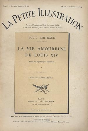 Bild des Verkufers fr La petite illustration - Roman : La vie amoureuse de Louis XIV. Essai de psychologie historique. Septembre 1924. zum Verkauf von Librairie Et Ctera (et caetera) - Sophie Rosire