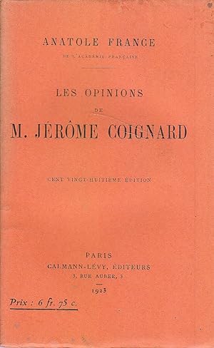 Les opinions de Jérôme Coignard.